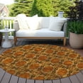 thumbnail image 6 of Addison Rugs Chantille Indoor/Outdoor Transitional Panel Paprika Washable Round Rug, 8' x 8', 6 of 6