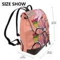 thumbnail image 2 of Balery Flamingo Riding a Bicycle Mochila de Cuero para Mujeres, Gran Capacidad, Bolsa de Viaje Multifuncional, Mochila de Cuero y Bolsa de Hombro para Mujeres, 2 of 4
