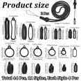 thumbnail image 2 of 1 set DIY Electronic Stylus Lighter Silicone Holder Neck Lanyard Making Kit Black 16~450x12~15.5x6~9mm Hole: 2.5~4mm Inner Diameter: 8~55mm, 2 of 9
