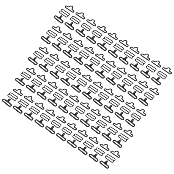 Juego de Herrajes Correas Ajustables Ecomeon 50 Clips de Pajarita Negro