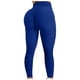 thumbnail image 2 of ICHUANYI Clearance Women's Bubble Hip Lifting Exercise Fitness Running High Waist Yoga Pants(Blue, XXL) Ichuanyi Ichuanyi, 2 of 4