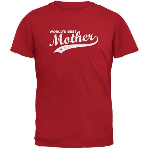 Mother's Day - World's Best Mother Red Adult T-Shirt - Medium