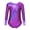 Purple, variant on Girls Printed Patchwork Gymnastics Leotards Kids Athletic Dancewear Long Sleeve Crotch Button Jumpsuit Black 6