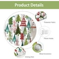 thumbnail image 5 of Colorful Christmas Shower Curtain Winter Holiday Bathroom Curtain, Xmas Shower Curtain with Fun Cute Pine Tree, Winter Bathroom Decor Set with Christmas Trees Stars Polka Dot 72X72IN, 5 of 6