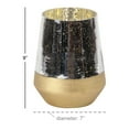 thumbnail image 3 of DecMode Gold Glass Decorative Candle Lantern with Faux Mercury Glass Finish, 3 of 7