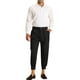 thumbnail image 2 of Pantalones de vestir formales de color sólido con doble pliegue recortados para hombres INSPIRE CHIC 38 Negro, 2 of 5