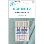Schmetz Microtex Size 80/12 Sharp Machine Needles, 5 Count