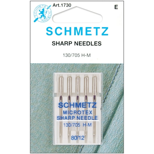 Schmetz Microtex Size 80/12 Sharp Machine Needles, 5 Count Walmart