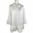 thumbnail image 3 of Women's Top Ruffled Eyelet 3/4 Sleeve Top Blouses, 3 of 11