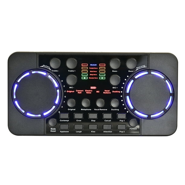 Sidaley Tarjeta de sonido V300 Mezcladores de audio Interfaz de efectos Mezclador DJ Music Studio Accesorio Control de auriculares Reducción Sistemas de cine en casa