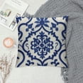 thumbnail image 2 of COMIO  Decorative Cushion Covers Navy Blue Bohemian Flower Throw Pillow Covers, 2 of 5