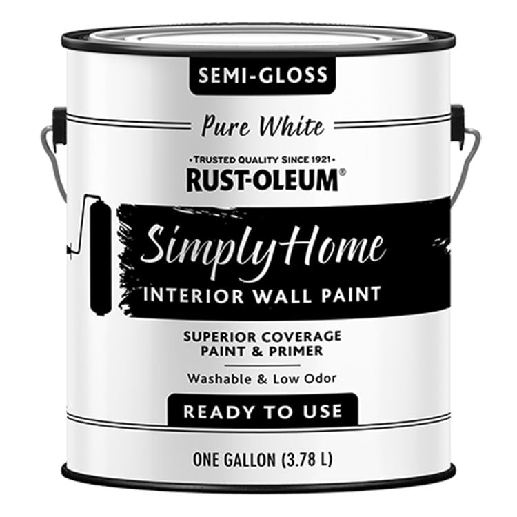 RustOleum 332120 Simply Home SemiGloss PURE WHITE Interior Wall Paint