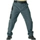 thumbnail image 2 of Pantalones de trabajo para hombre, de color liso, con cordón, cintura elástica y múltiples bolsillos, 2 of 4