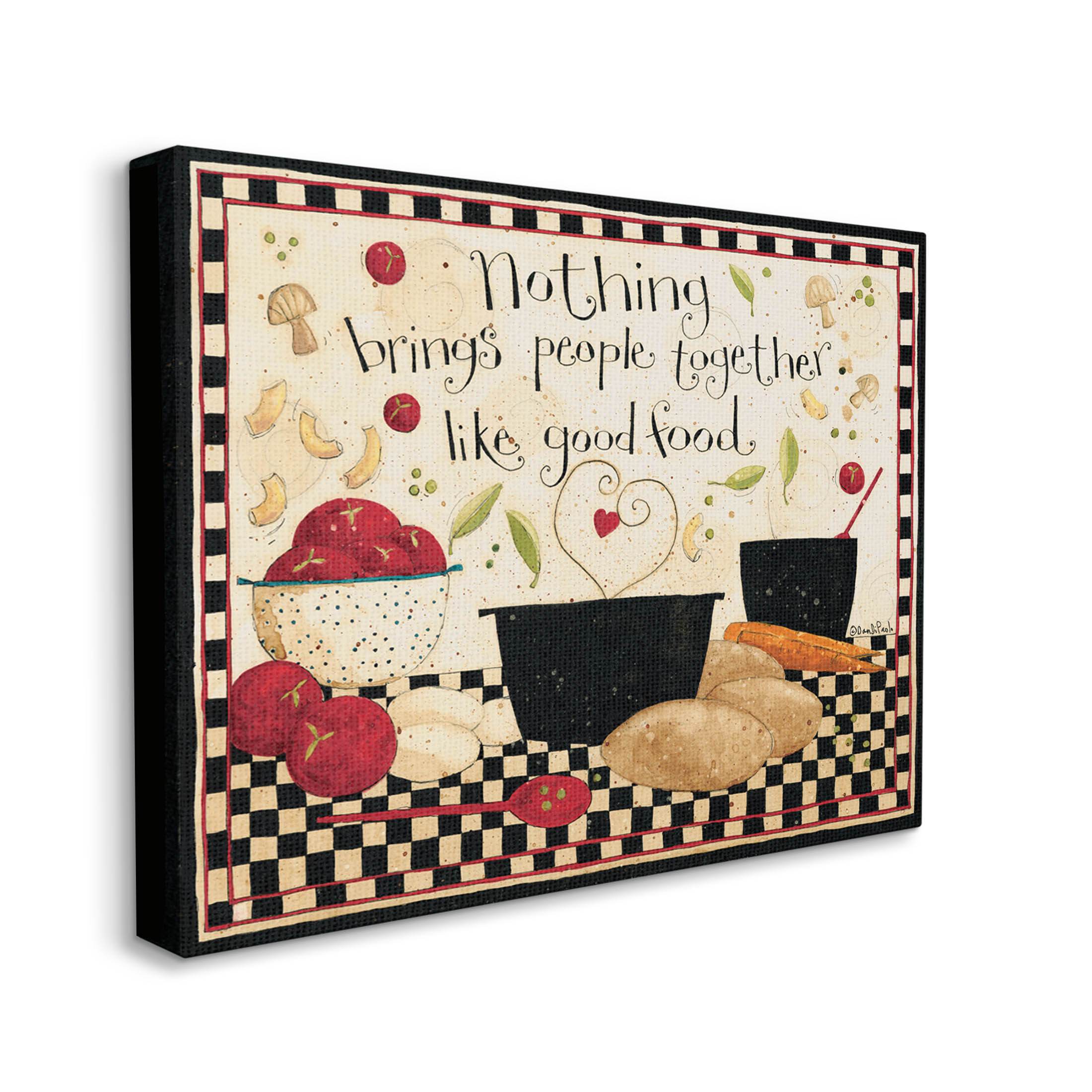 Good Food Brings People Together Phrase Food & Beverage Graphic Art Gallery Wrapped Canvas Print Wall Art