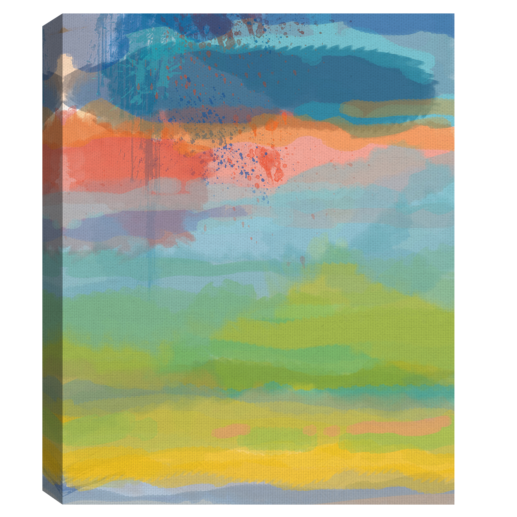 Masterpiece Art Gallery Coral Sunset Sky by Jan Weiss Canvas Art Print 22" x 28"