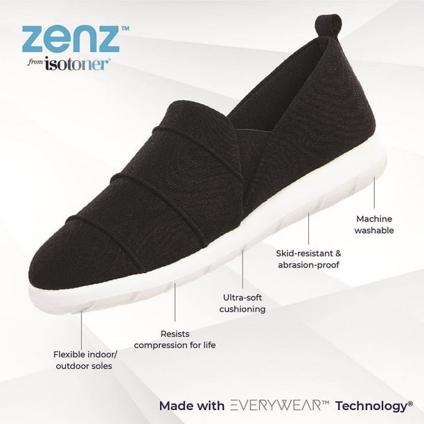 【SCENERITY】Tubesol slippers isotoner Womens Zenz Serenity Stretch Satin Slipper, Slip-on