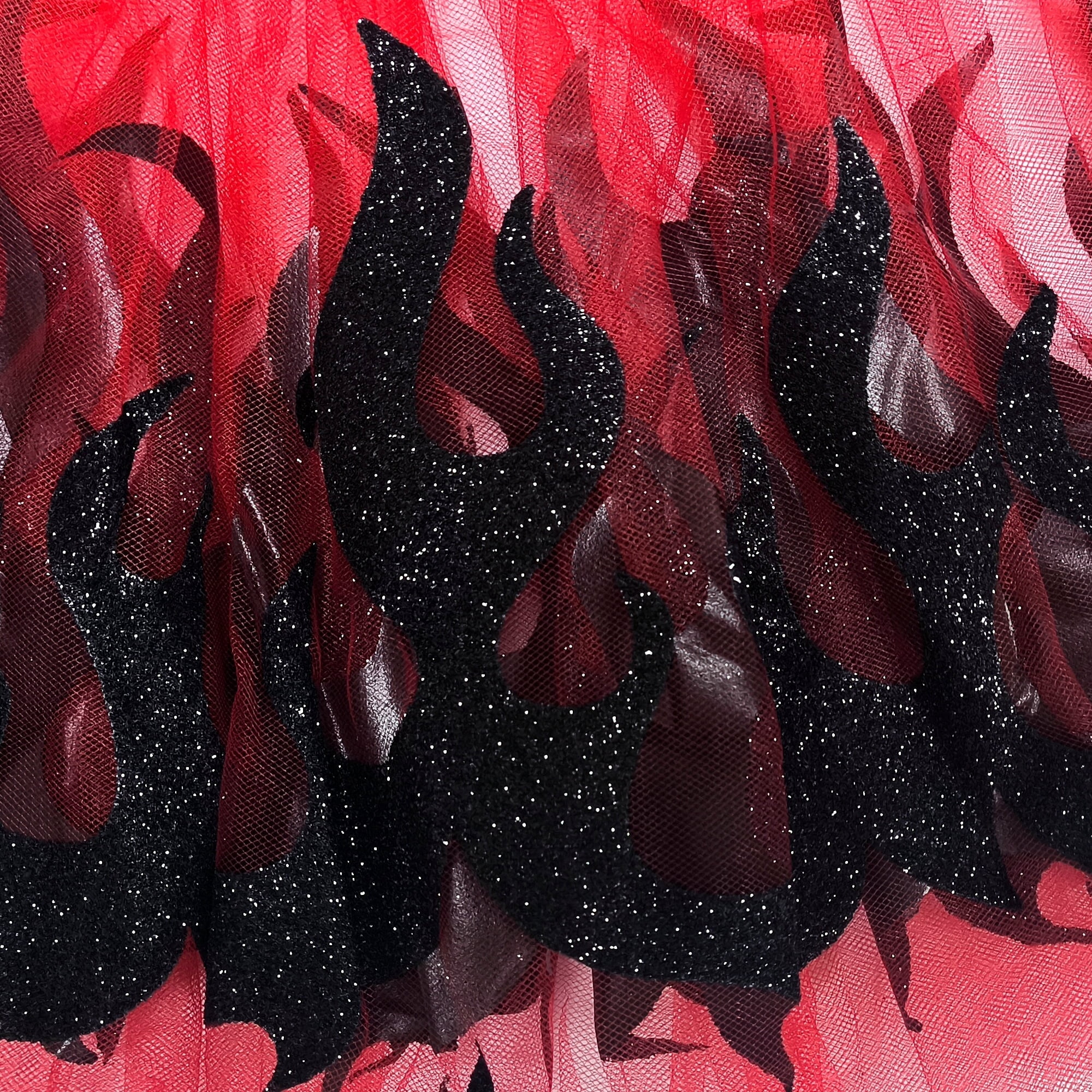 Devil Flame Tutu Costume Accessory for Adults, Red and Black, S/M, Halloween by Way To Celebrate