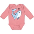thumbnail image 3 of Inktastic Hi Cute Shark Boys or Girls Long Sleeve Baby Bodysuit, 3 of 5