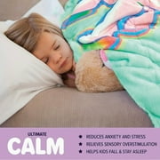 Kids Weighted Blanket 7lb Soft and Breathable Kids Sleep Blanket with Glass Beads, for Calming and Sleeping 36x48 inches