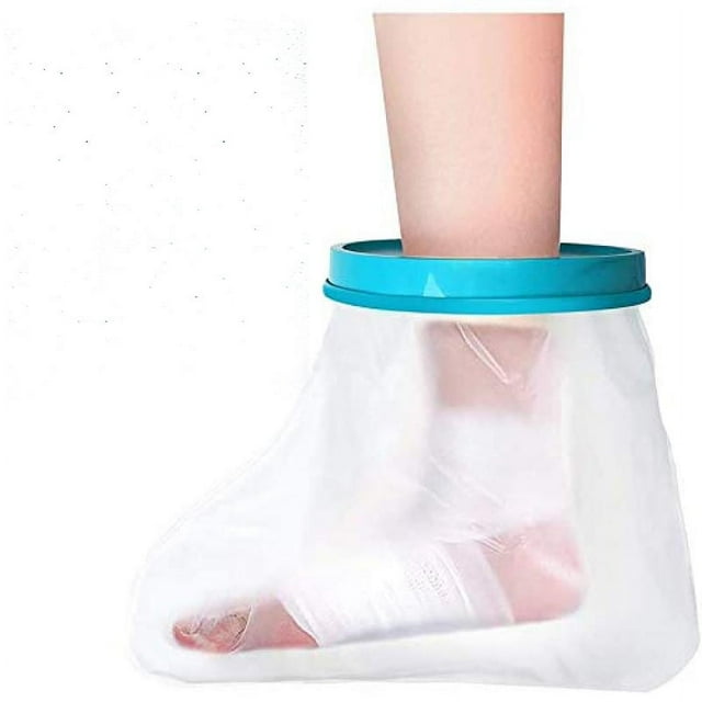 Waterproof Ankle Cast Cover for Shower, Adult Foot Protector Keep Ankle Leg Cast Bandage Dry, Reusable Cast Bag Leg for Broken Toe, Wound, Burns, Injuries