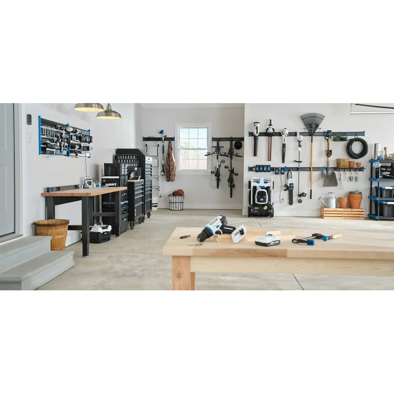 HART 18 Piece Garage Storage Rail Starter Kit Compatible with HART Storage and Standard Peg Hooks New Condition