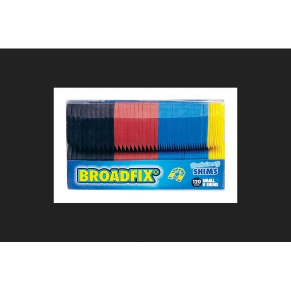 Broadfix Smu120a-us Plastic Small U-Shape Shim, 1-3/4" X 2-1/8", 120-piece