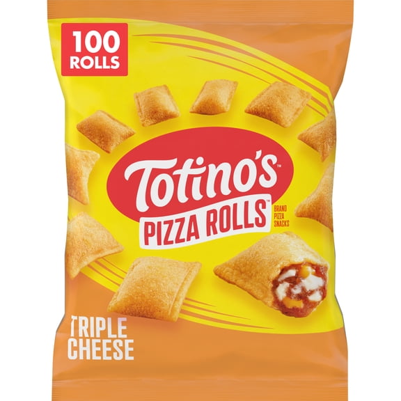 Totino's Pizza Rolls, Triple Cheese Flavored, Frozen Snacks, 100 Ct, 48.8 oz