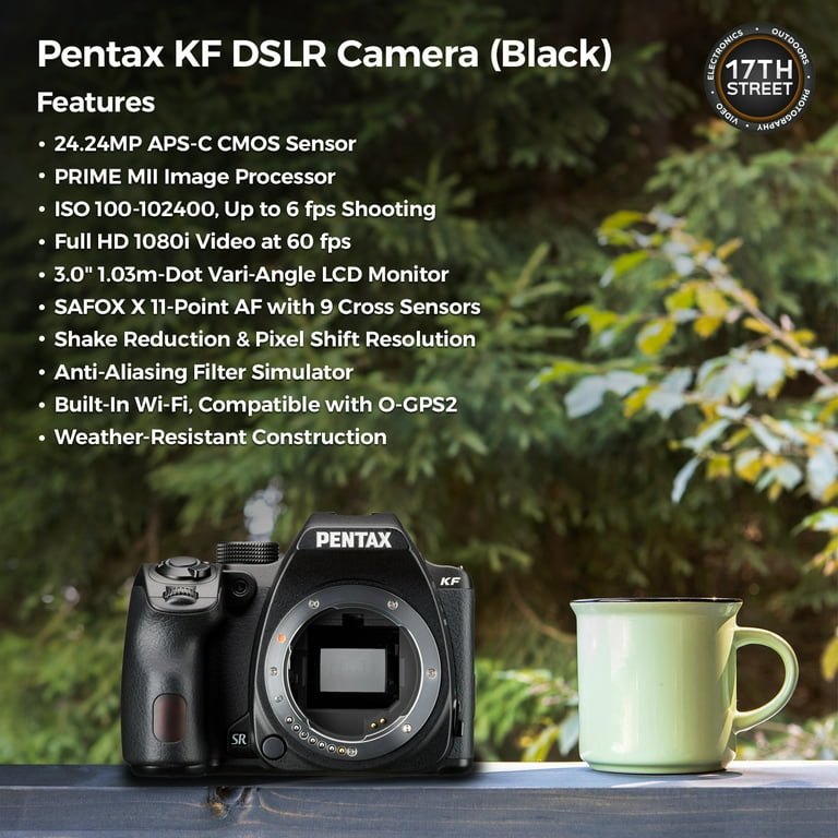 Pentax KF APS-C Digital SLR Camera Body (Black) | 24MP CMOS Sensor