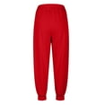 thumbnail image 4 of Hauaitttt Women Solid Color Joggers Elastic Waist Drawstring Sweatpants Casual Long Pants Cropped Pants for Women Casual Linen Sweatpants plus Size Women Sweat Pants Women Casual plus Size Business, 4 of 5