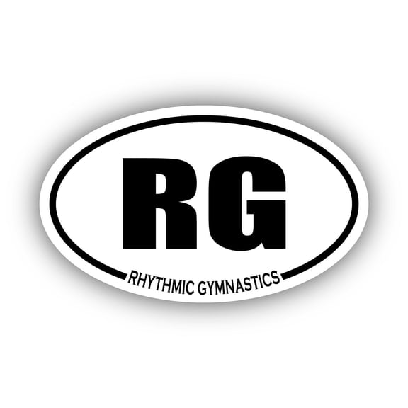 Rhythmic Gymnastics RG Oval Bumper Sticker 3M Vinyl Decal 3 in x 5 in