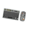 thumbnail image 1 of Combo de teclado y ratón inalámbricos, accesorios de ordenador recargables, carcasa transparente resistente para oficina y hogar con retroiluminación Negro, 1 of 9