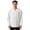 White, variant on Kosheko Men's V-Neck Notch-Collar Ribbed-Knit Shirt, Cozy Warm Fabric for weekend errands Gray L