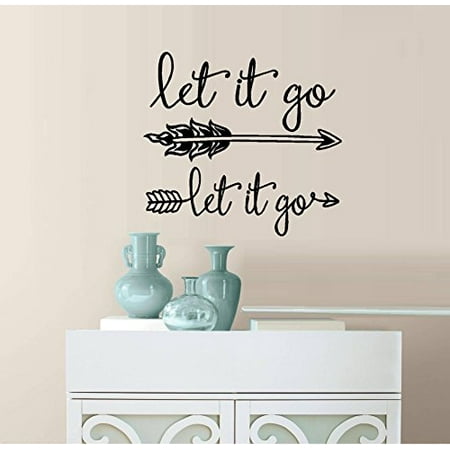 Best Priced Decals ~ Let it Go, Let it Go. with arrows: Wall Decal 13