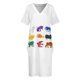 thumbnail image 4 of Vestido clásico con bolsillos sueltos y animales de Eric Carle, vestido elegante y chic para mujer, vestidos cortos, vestido de playa atrevido., 4 of 7