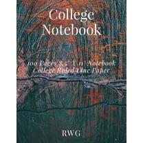 College Notebook: 100 Pages 8.5" X 11" Notebook College Ruled Line Paper, (Paperback)