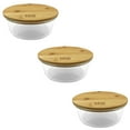 thumbnail image 1 of EraWare - Set of 3 Borosilicate Glass Container, Bamboo Lid, Oven Safe, 400ml, 1 of 3