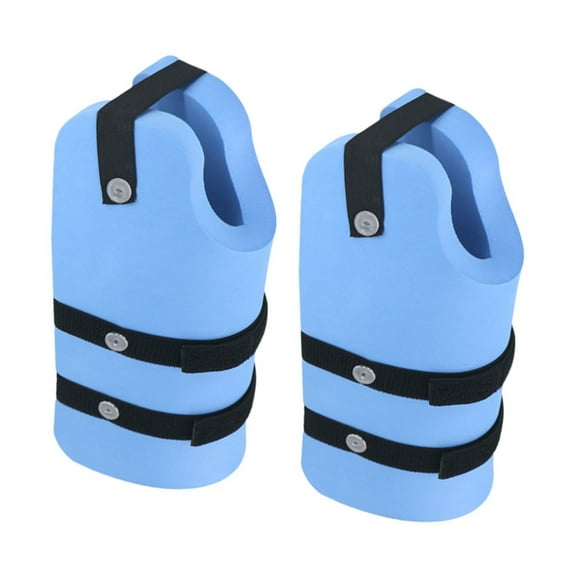 Sinyiin 2Pcs Blue Foam Aquatic Exercise Cuffs with Quickly Release Portable for Swimming and Fitness Training Outdoor Use