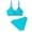 A-Sky Blue36, variant on JAJAHO Two Piece Swimsuits For Girl V Neck Twist Front Cute Bikini Set Side Drawstring Briefs Bottoms Bathing Suit Trendy Swimwear