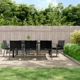 thumbnail image 3 of vidaXL 9 Piece Patio Dining Set with Cushions Poly Rattan and Steel, 3 of 105