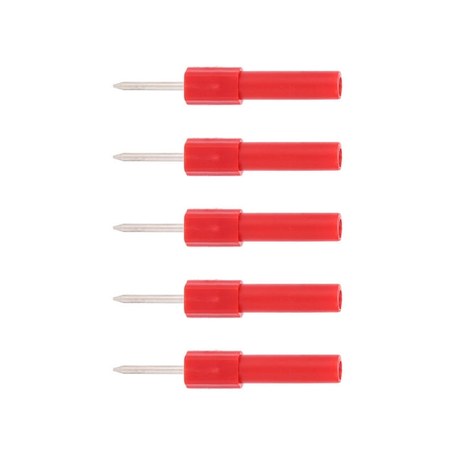 Perforador De Alambre De Aislamiento, 5 Piezas/juego De Pines De Sonda Trasera, Conector Tipo Banana De 4 Mm, 30 V CA-60 V CC Para Multímetros Cergrey Rojo