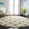 thumbnail image 2 of SAFAVIEH Hudson Arline Plush Geometric Shag Area Rug, Ivory/Green, 4' x 6', 2 of 9