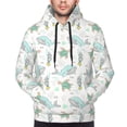 thumbnail image 4 of KLL Whale And Turtle Print Mens Hoodie Long Sleeve Casual Pullover Hooded Sweatshirt Fashion Drawstring Hoodies with Pocket-3X-Large, 4 of 6