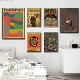 thumbnail image 4 of Póster psicodélico de Tame Impala, banda de música rock, póster de papel Kraft, decoración vintage para el hogar, bar, cafetería, arte estético, pintura de pared, 4 of 5