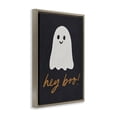 thumbnail image 4 of Stupell Industries Hey Boo Spooky Ghost Holiday Painting Brown Floater Framed Canvas Art Print Wall Art, 21 x 31, 4 of 10