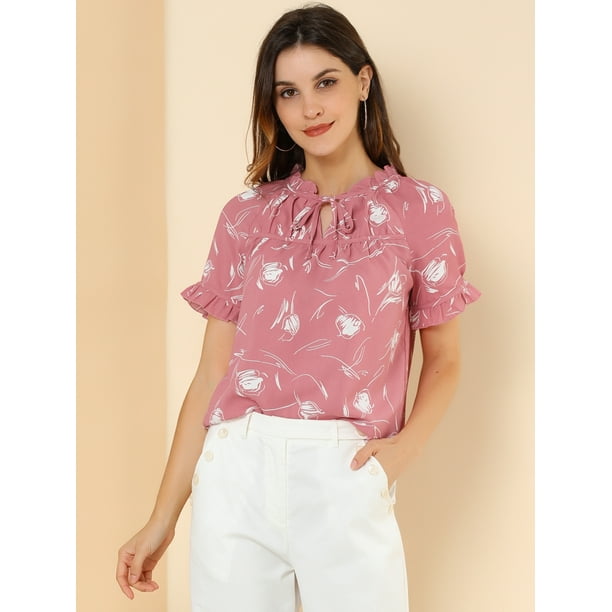 Blusa Campesina Blusas Con Cordones En El Pecho Blusas Elegantes - Main Image