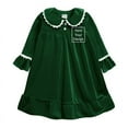 thumbnail image 1 of Conjunto de pijamas navideños de terciopelo personalizado para niños y niñas, DIY, añade tu imagen de texto, camisetas de manga larga y pantalones, ropa de dormir para niños pequeños, 1 of 4