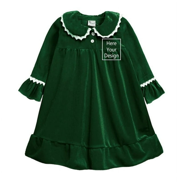 Conjunto de pijamas navideños de terciopelo personalizado para niños y niñas, DIY, añade tu imagen de texto, camisetas de manga larga y pantalones, ropa de dormir para niños pequeños