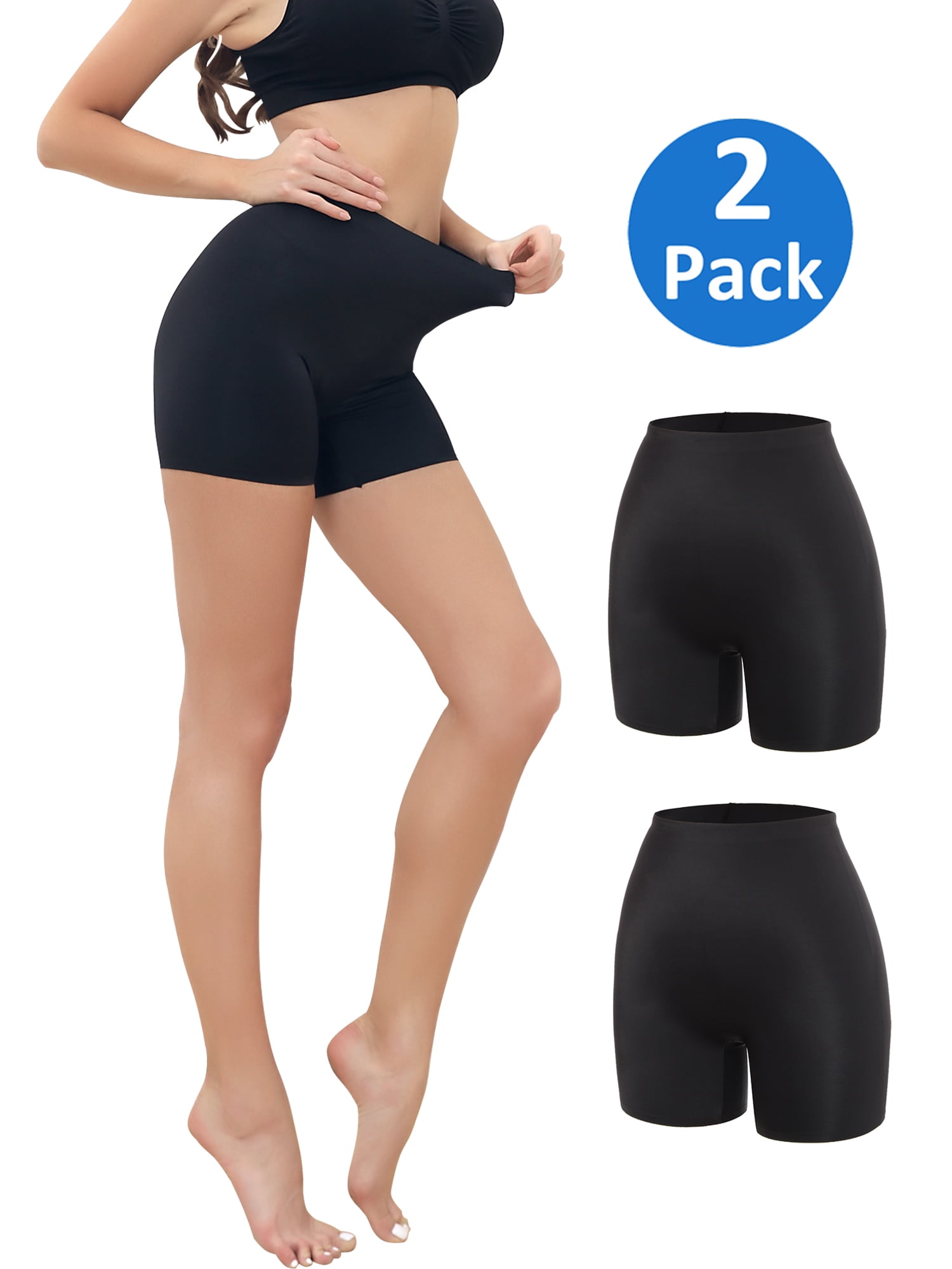 MISS MOLY Womens Seamless Boxer Underwear High Waist Briefs Breathable