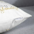 thumbnail image 4 of 20x20 Inch Decorative Set of 2 Throw Pillow Cover Merry Christmas Lettering White Holiday Sparkling Gold and Silver Border Hanging Square Home Cushion Sofa Two Sides Pillow Case, 4 of 4