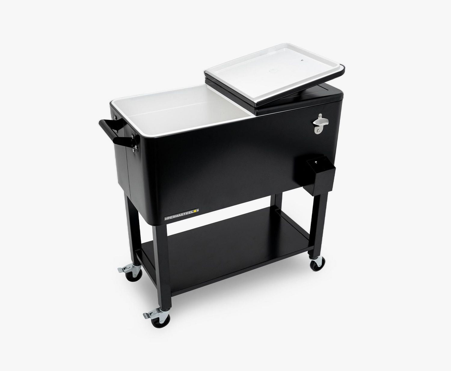 Permasteel - Refroidisseur de terrasse 80QT avec bassin amovible - Noir